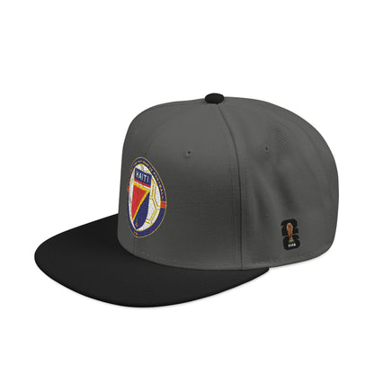 Vintage Crest Embroidered Snapback | Grey and Black