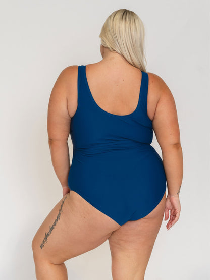 Navy Stripe Knotted One-Piece