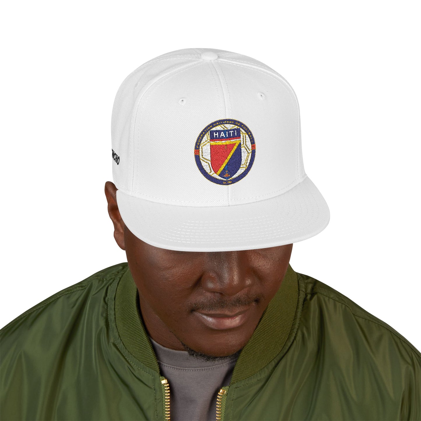 Vintage Crest Embroidered Snapback | Grey and Black