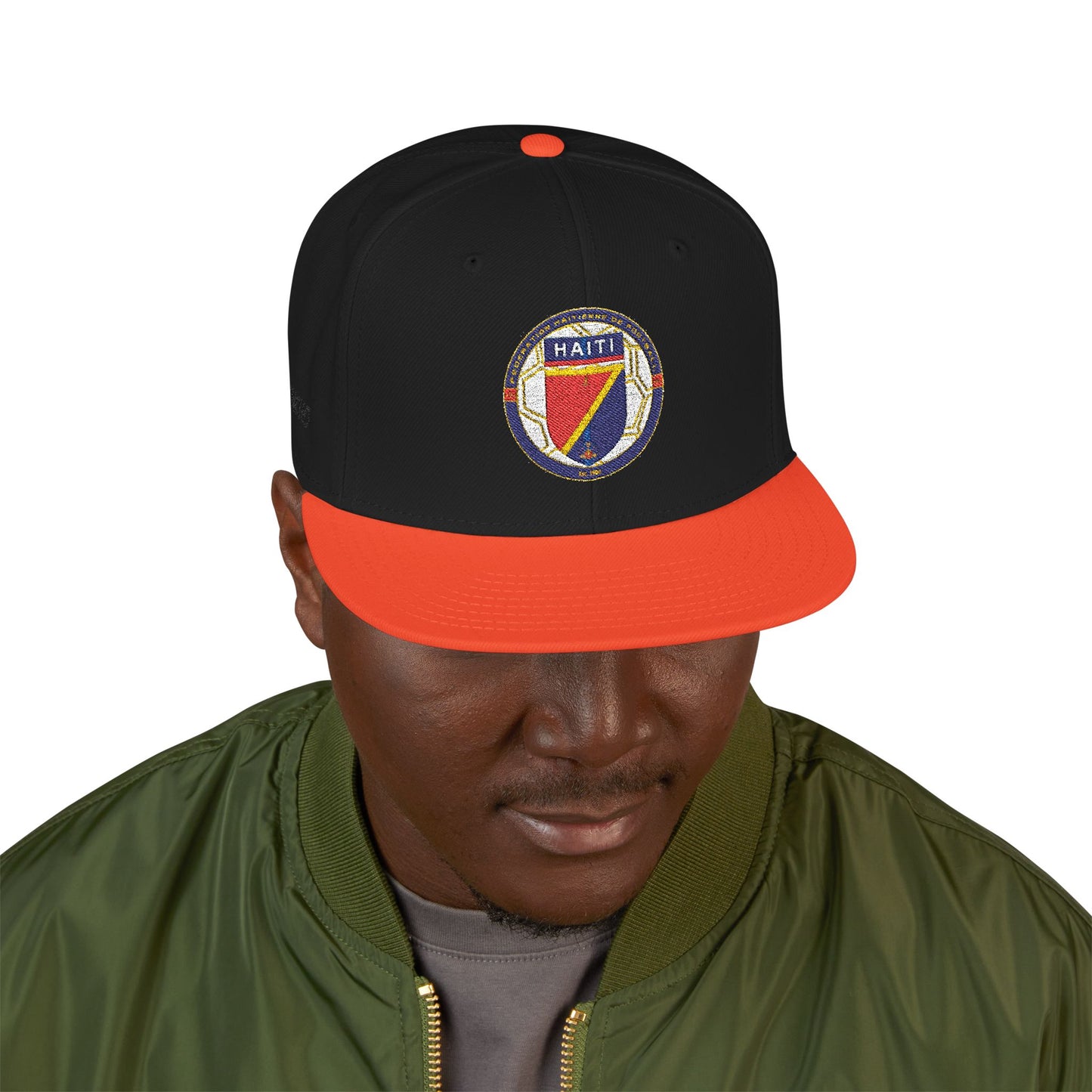 Vintage Crest Embroidered Snapback | Grey and Black