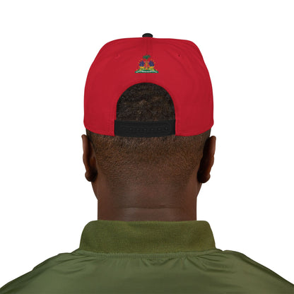 Vintage Crest Embroidered Snapback | Grey and Black
