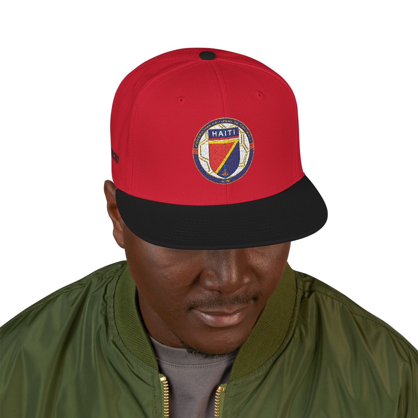 Vintage Crest Embroidered Snapback | Grey and Black