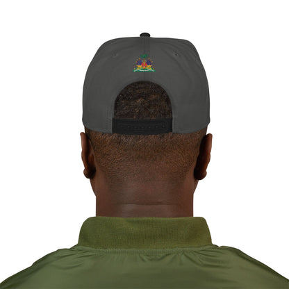 Vintage Crest Embroidered Snapback | Grey and Black
