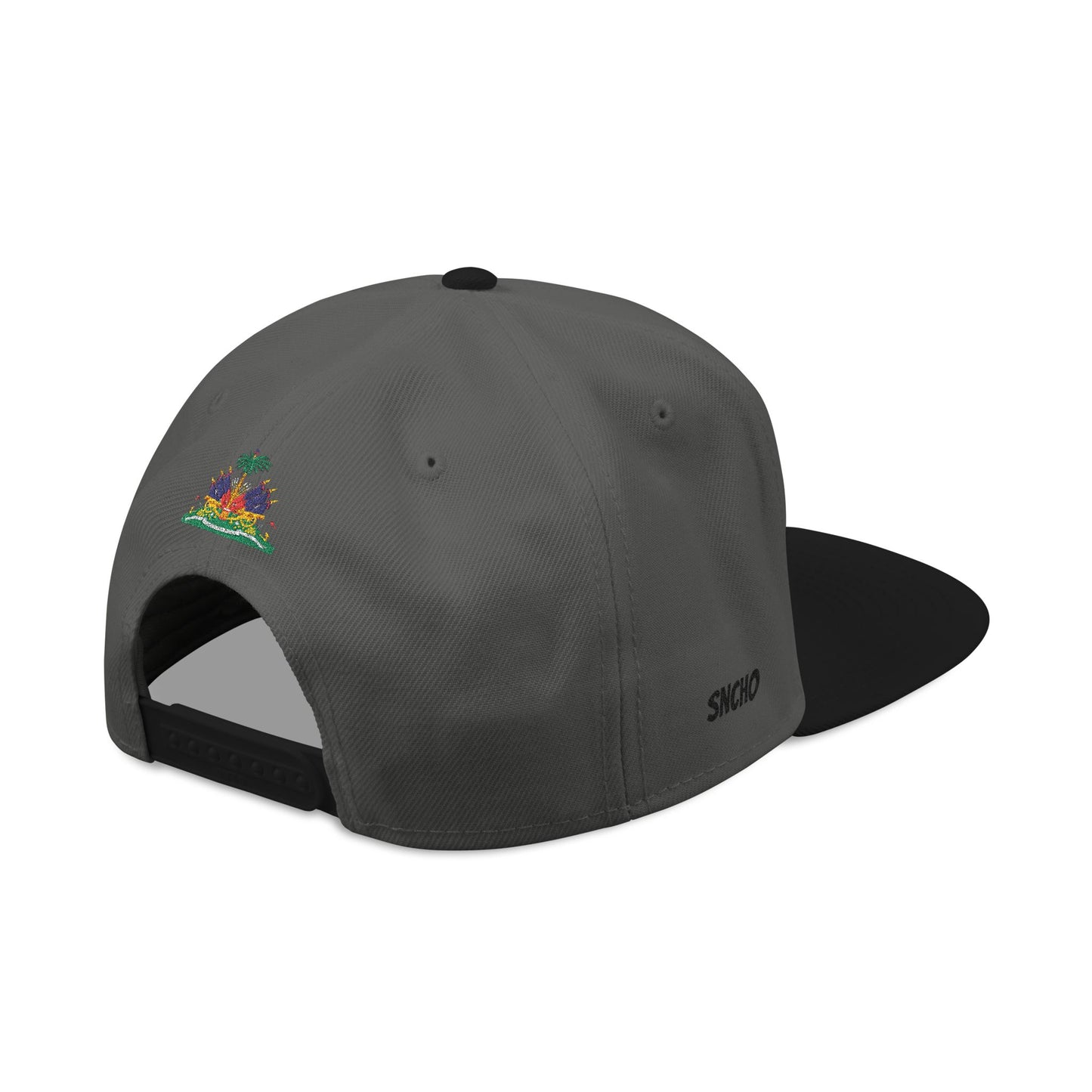 Vintage Crest Embroidered Snapback | Grey and Black