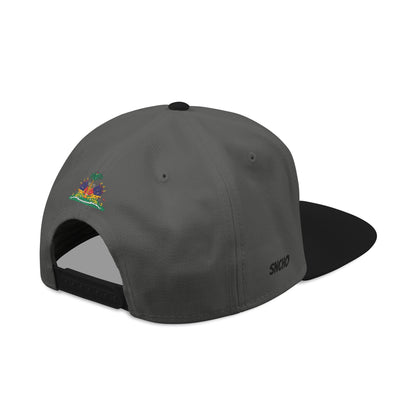 Vintage Crest Embroidered Snapback | Grey and Black