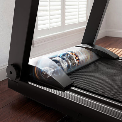 DeerRun All-New 2026 A1 Pro Move+ Smart Foldable Treadmill with 6% Incline & NFC | 350 lbs, 10 mph, Black